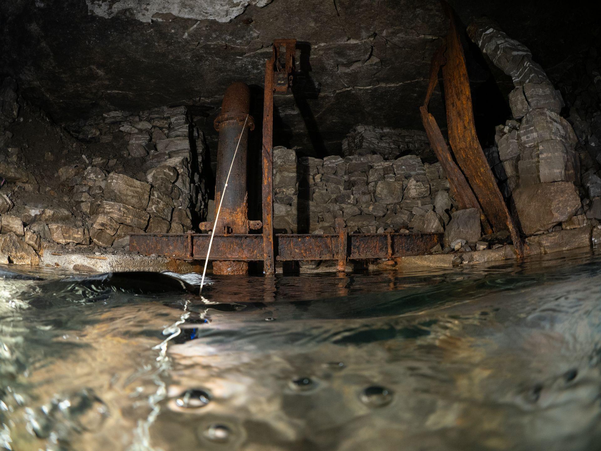 remains of the water pump system holme bank mine
